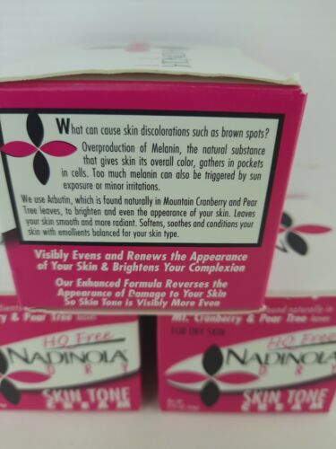 (3) HQ Free Nadinola Skin Tone Cream MADE W/ Mt. Cranberry & Pear Tree Leaves - Picture 3 of 6