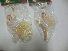 Lot of 2 Kurt Adler Snowflake Vintage Christmas ornamnets