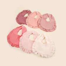 Children Bib Set Cotton Toddler Baby Comfort Saliva Color Dorp Shape Towel Solid