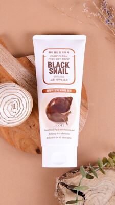 [Jigott] Black Snail Pure Clean Peel Off Pack (180ml) - Official K-Beauty
