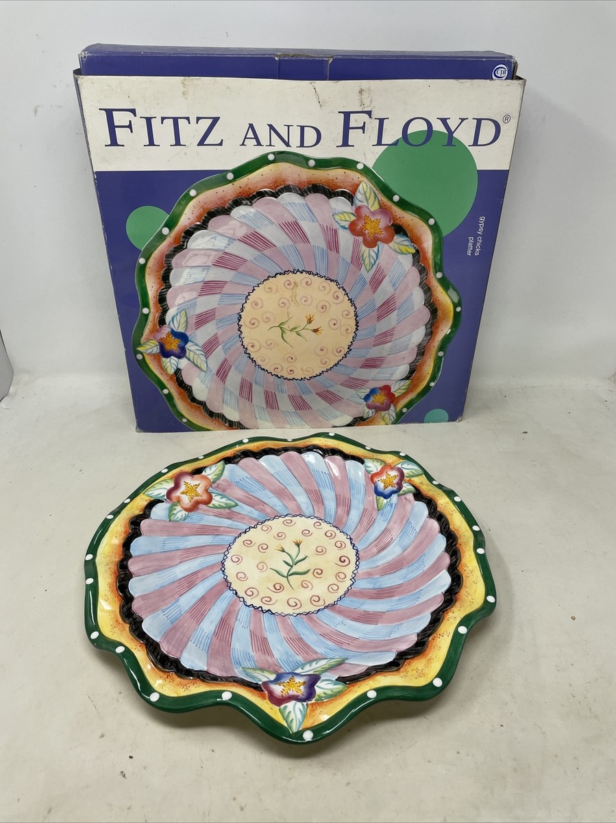 皿・プレート stone plate gypsy plants Fitz and Floyd Gypsy Chicks Platter With Box Floral | eBay