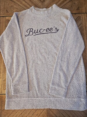 Buc-ee's Light Pink Cozy Mock Neck Sweater Bucees Letter Logo Size Small
