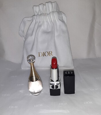 Dior JADORE Eau de Parfum 5mL /0.17oz  & Mini Lipstick 999 Set in Dust Bag