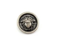 One (1) Medusa Head silver  Button available in 2 sizes , Vintage button
