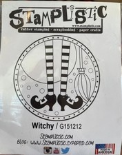 STAMPLISTIC - Witchy - Witch Legs Stamp - Witch Halloween Theme Rubber Stamp