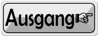 Blechschild 10X27 Cm Ausgang Rechte Hand Warnschild Hinweisschild Sicherheit Vor