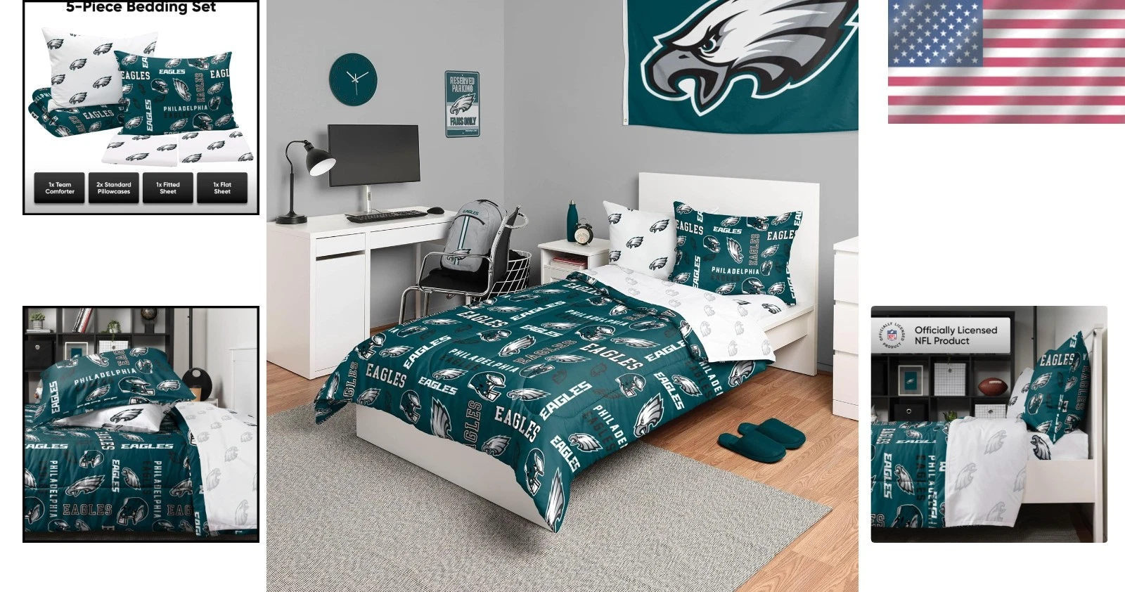 Philadelphia football Bedding Set