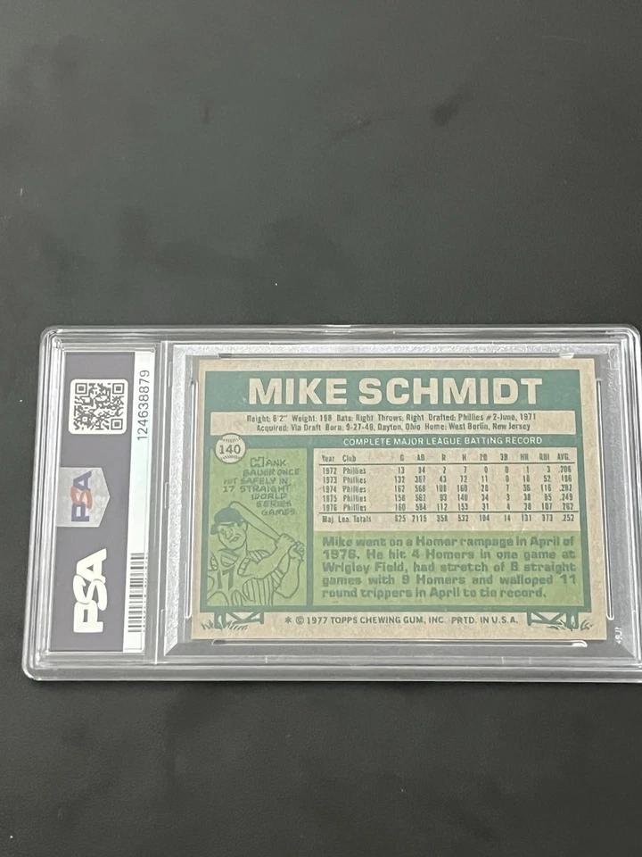 1977 Topps - Mike Schmidt #140 Foto 3 de 3