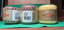 New sealed: J P Coats KNIT-CRO-SHEEN 100 Mercerized Crochet Cotton 3 pieces