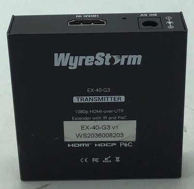 WyreStorm EX-40-G3 1080p HDMI Extender Over UTP Transmitter with IR & PoC  j761