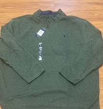 IZOD MENS 1/4 Zip Pullover 3XB Big 3XL NEW w/tags $55 Retail