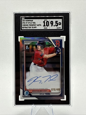 #ad 2024 Bowman Chrome Prospect Autographs Kyle Teel #CPA KT Refractor 499 SGC 9.5 $115.00