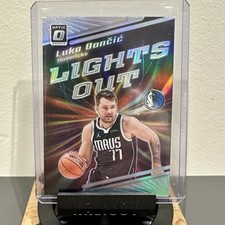 2023-24 Donruss Optic Luka Doncic Lights Out Silver Holo Prizm #3 SP Mavs Lakers