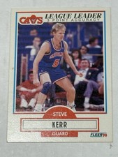 1990 Fleer Steve Kerr League Leader 3 Point Accuracy No. 34 Cleveland Cavaliers