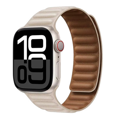  RESTOCK  Leder Magnet Loop Armband für Apple Watch Series