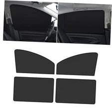 Car Side Window Sun Shade, 24.40In x 18.89In x 12.99In Front Window 4 PCS Black