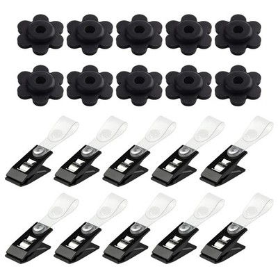  1 Satz langlebiger Gartenflagge Plastikstopper Anti-Wind-Clips Gartenflagge