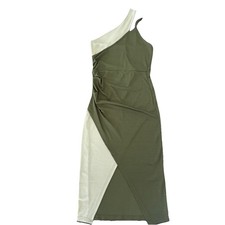 SHEIN Women’s Two Tone Green Asymmetrical One Shoulder Two Straps Size M