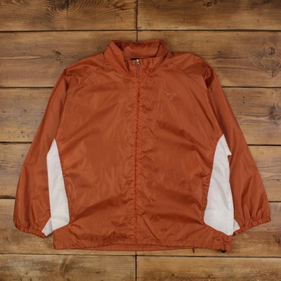 Original Stuff Windbreaker Jacke XL Herren Orange Nylon Collegiate Sport Texas