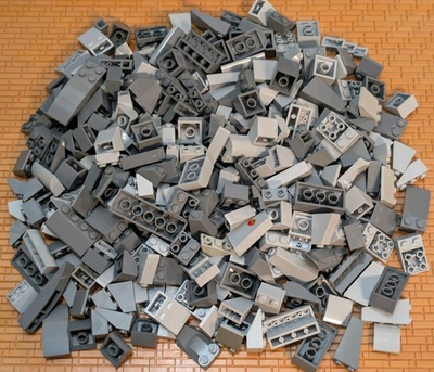 #ad LEGO 300pcs Slopes Assorted Gray Mix Variety MOC Light Dark Castle Star Wars $37.99