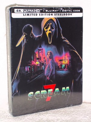 Scream 7 (4K/Blu-ray, 2026, STEELBOOK) NEW Neve Campbell Courteney Cox horror 
