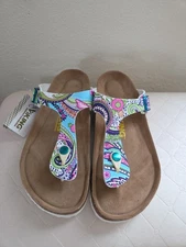 Womens Viking Comfort Revolution Laguna Thong Sandal Multi Color Sz 41