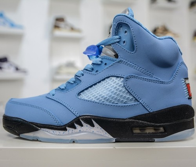 #ad Air Jordan 5 Retro UNC University Blue Black White DV1310 401 $186.29