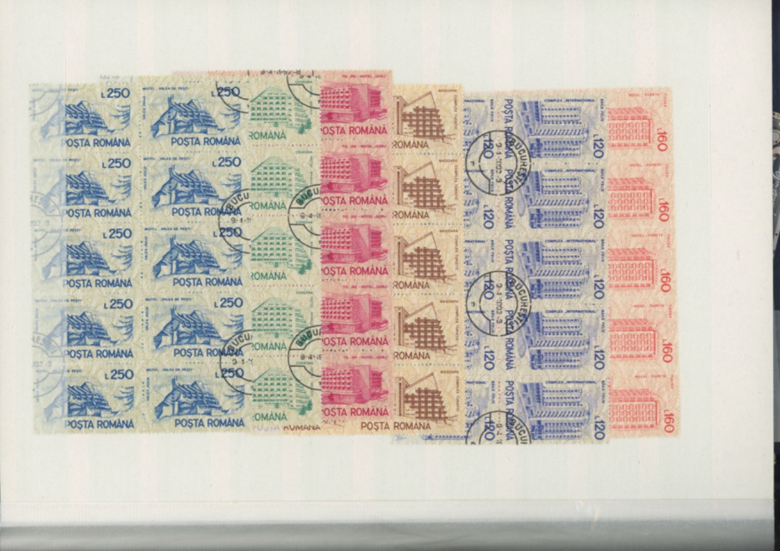 Lindner falzlos Worldwide Stamps  Stamp blocks  83   and  86  mini-sheets  (mb18