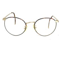 Calvin Klein CK 203 522 140 Gold Tortoise Round Eyeglasses Frames Italy Vintage