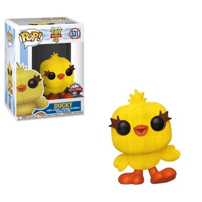 Toy Story 4 Ducky Flocked Exclusive Pop! Vinyl Figurine Disney 531 Funko Pixar