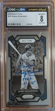Bobby Richardson Signed 2024 Panini Prizm Trading Card JSA CGC Slab AUTO 10 