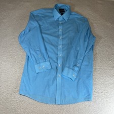 Stafford Men  s 18 34/35 Easy Care Multicolor Graph Dress Shirt Long Sleeve