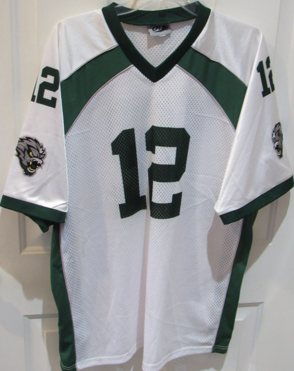 ウェア Unofficial Blur Football Jersey GREEN BAY BLIZZARD AF2 Football Jersey # 12 Men's size XL OT
