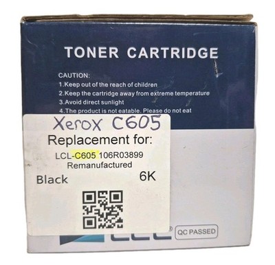 LCL-C605 Toner Cartridge Black for Xerox VersaLink, Replacement 