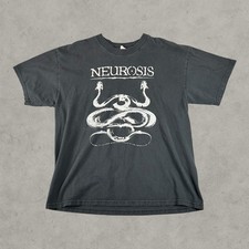Vintage Neurosis Shirt Mens XL Black Y2K Sludge Doom Metal Through Sliver Blood