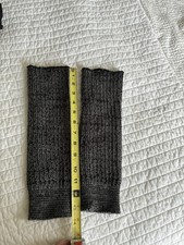 Knit Grey Gray Slate Leg Arm Boot Cuffs Warmers