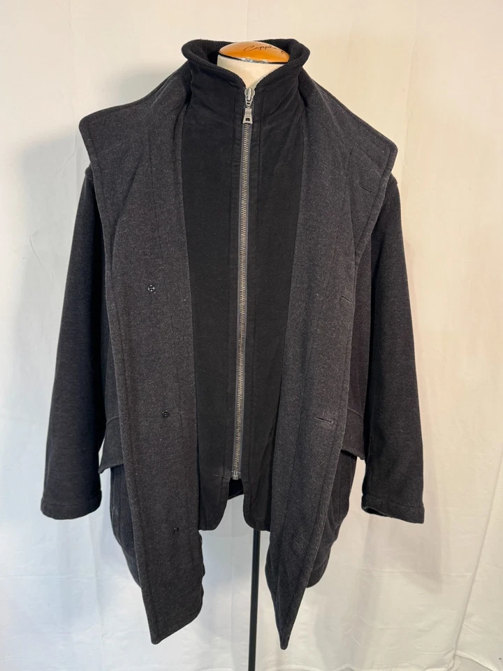 $980 Hugo Boss Black Wool Coxtan Jacket Extra Zip Fleece Liner Coat Sz XL Sz 50 - Image 3 of 4