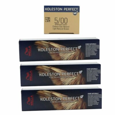 Wella Koleston 3 x 60 ml 5/00 hellbraun natur Set