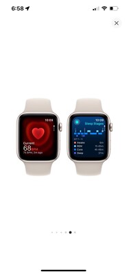 Apple Watch SE (2nd Generation) 40mm Aluminum Case with Sport Band - Starlight,