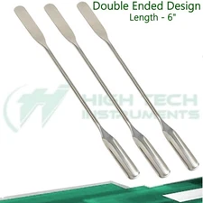 3 PCS Stainless Steel Micro Spoon Scoop Spatula for Lab Powder Measuring - 6"