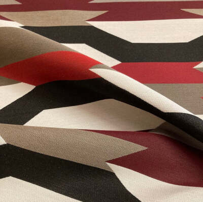 Remnant of Arc-Com Crescendo Ruby Sunbrella Upholstery Fabric