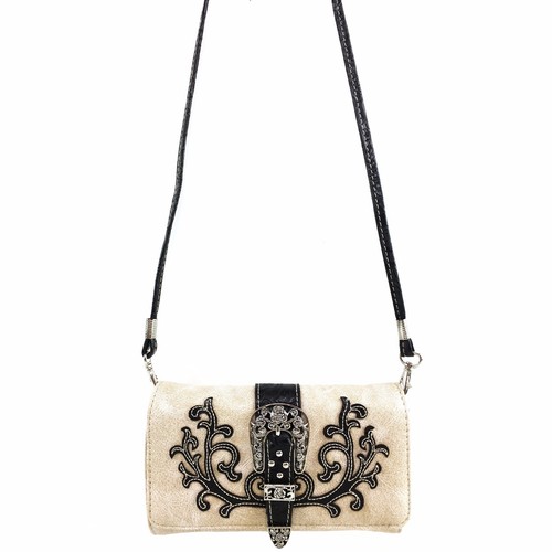 Justin West Western Floral CCW Stud Buckle Concealed Carry Handbag Purse Set - Picture 9 of 131