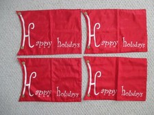Pier 1 Imports Red Happy Holidays Placemat Set of 4