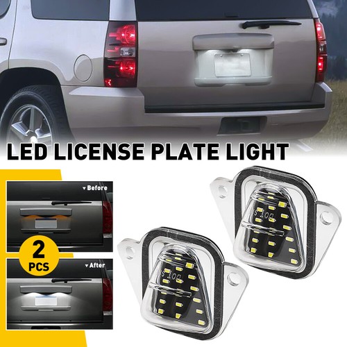 LED License Plate Light Assembly – Cold White – Fits 2007-2014 Suburban, Tahoe, Yukon, Escalade ESV (2-Piece Set)