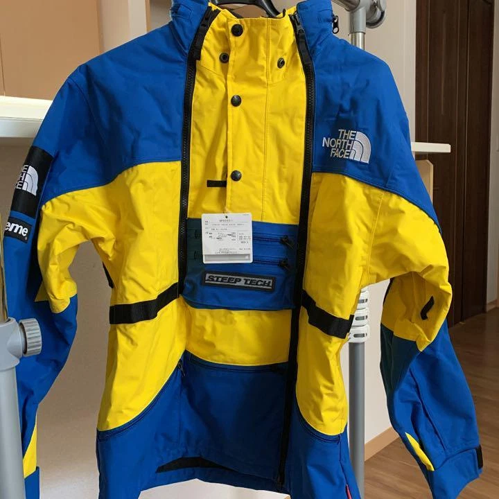 Supreme × The North Face 16Ss Tagged Jacket 22A Blue yellow Men S Chest 20.87 in