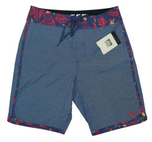 Reef Board Shorts 9" Inseam Lace-Up Waist w/Pockets Men's Bathing Suit NWT - Afbeelding 1 van 2