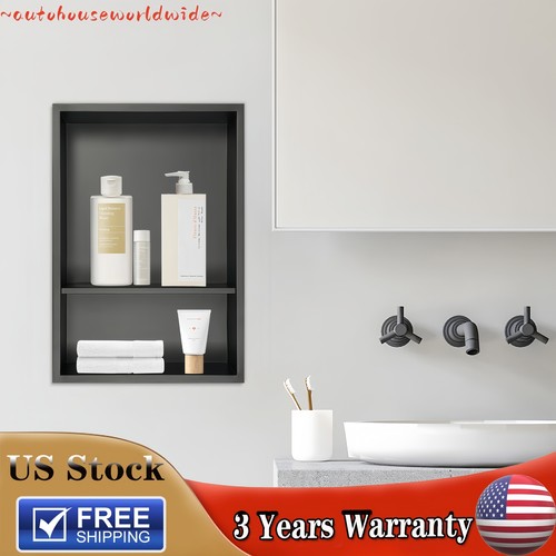 2-Tiers Shower Niche Stainless Steel Shower Niche Black Recessed Shower Niche?