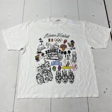 Shaka Wear White Short Sleeve Graphic Front T-shirt 100% Cotton Heavy Mens XL