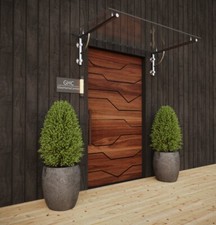 Glasvordach Überdachung Türvordach Klarglas 13.1mm VSG mit Edelstahlhalter Athen