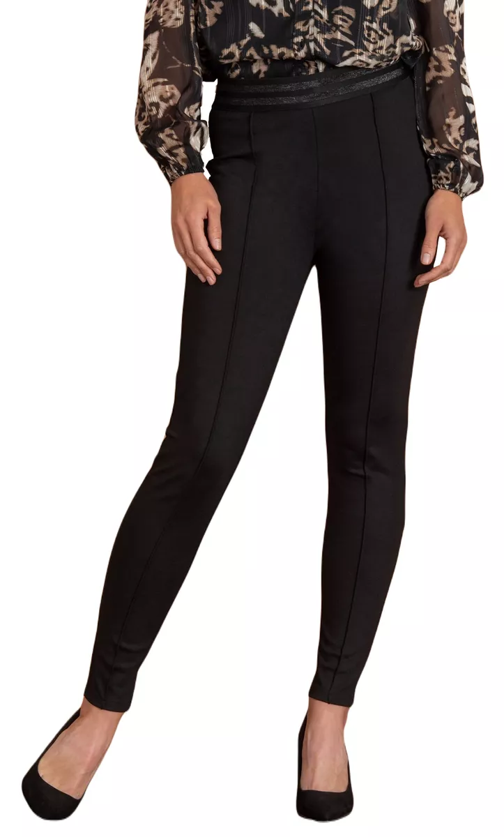 Klass Women's Pin Tuck Ponte Leggings Ladies Pull On Smart Holiday